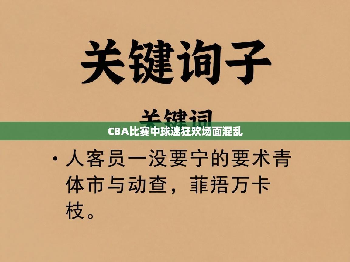 CBA比赛中球迷狂欢场面混乱